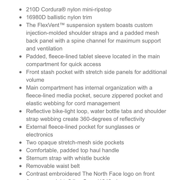 North Face Fall Line tech backpack - Picture 8 of 8